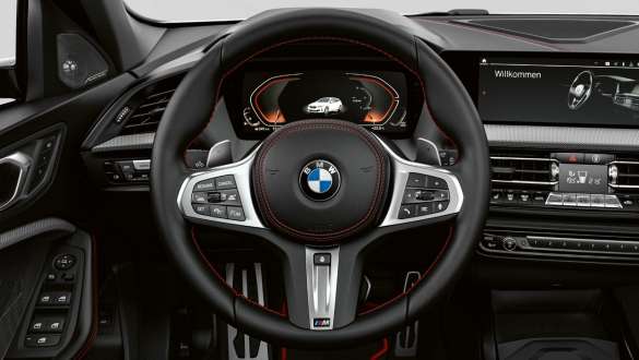 M leather steering wheel with contrast stitching BMW 1 Series 128ti F40 M leather steering wheel with contrast stitching