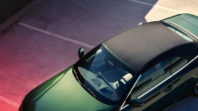 Bird's-eye view soft top BMW 4 Series Convertible G23 2020 BMW 4 Series Convertible G23 2020 Sanremo Green metallic bird's-eye view soft top