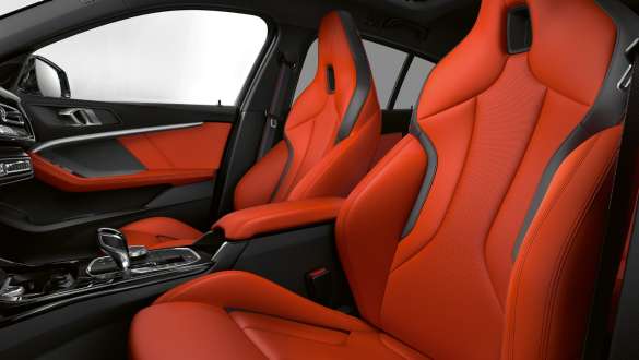 BMW M135i xDrive (F40) M sports seats BMW M135i xDrive (F40) interior with M sports seats for driver and front passenger