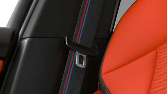 BMW M135i xDrive (F40) M seat belts BMW M135i xDrive (F40) interior with M seat belts