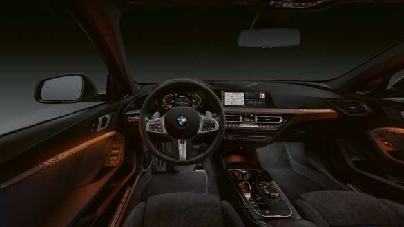 BMW M135i xDrive (F40) Interior trim finishers 'Illuminated Boston' BMW M135i xDrive (F40) interior with illuminated interior trim finishers 'Illuminated Boston'