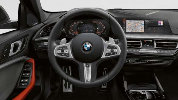 BMW M135i xDrive (F40) cockpit with M Leather steering wheel BMW M135i xDrive (F40) cockpit with M Leather steering wheel