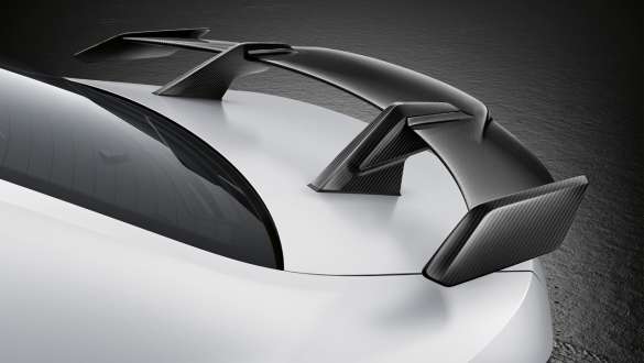 M Performance rear wing, carbon fibre M Performance rear wing, carbon fibre close-up