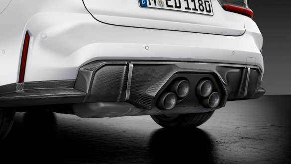 M Performance rear diffuser, carbon fibre M Performance rear diffuser, carbon fibre close-up