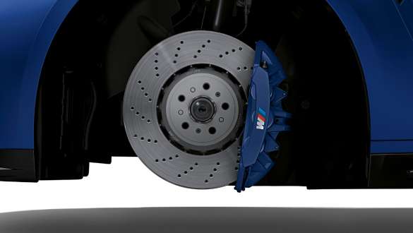M Compound brakes in blue BMW M4 Competition Convertible with M xDrive G83 2021 BMW M4 Competition Convertible with M xDrive G83 2021 M Compound brakes in blue close-up
