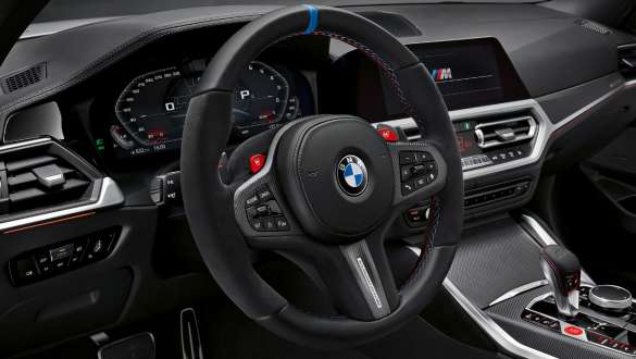 M Performance steering wheel Pro G82 2020 G82 2020 M Performance steering wheel Pro interior close-up