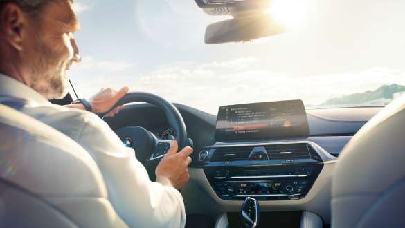 Man driving a BMW with BMW Drive Recorder from ConnectedDrive Man driving a BMW with BMW Drive Recorder from ConnectedDrive