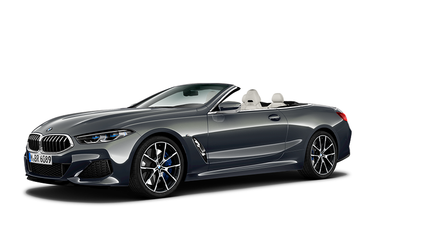 BMW 8 Series Convertible (G14) three-quarter side view BMW 8 Series Convertible (G14) three-quarter side view