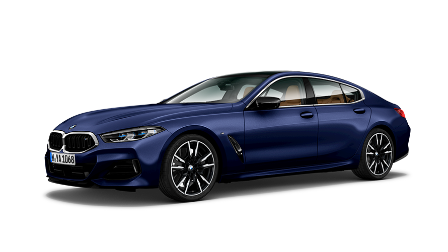 BMW 8 Series Gran Coupé (G16) three-quarter side view BMW 8 Series Gran Coupé (G16) three-quarter side view