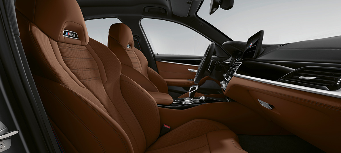 BMW Individual BMW M5 Sedan F90 2020 BMW Individual full leather trim 'Merino' Smoke White/Black BMW Individual BMW M5 Sedan F90 LCI Facelift 2020 BMW Individual full leather trim 'Merino' Smoke White/Black interior