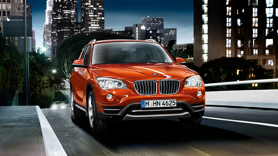 BMW X1 E84 first generation three-quarter front view on the street Lorem IpsumBMW X Series BMW X1 E84 first generation three-quarter front view on the street