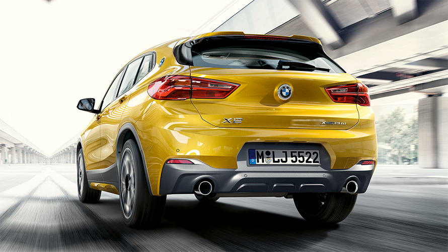 BMW X2 F39 2020 Brooklyn Grey three quarter rear view