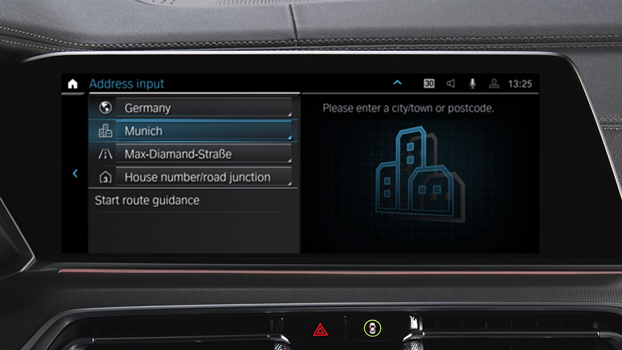 BMW Remote Software Upgrade BMW Maps BMW Remote Software Upgrade BMW Maps navigation system close-up